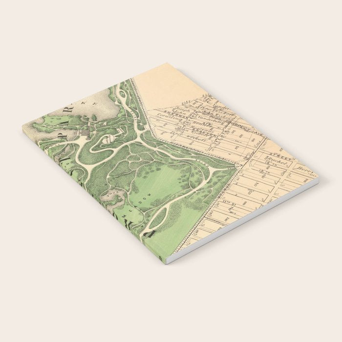 Old Prospect Park Map (1874) Vintage Brooklyn Public Square Atlas Notebook Gallery Image 1