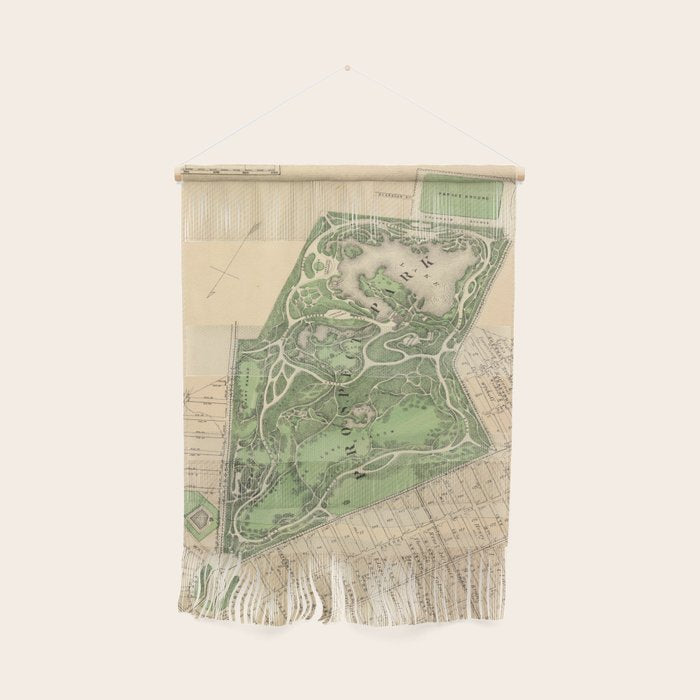 Old Prospect Park Map (1874) Vintage Brooklyn Public Square Atlas Wall Hanging Gallery Image 1