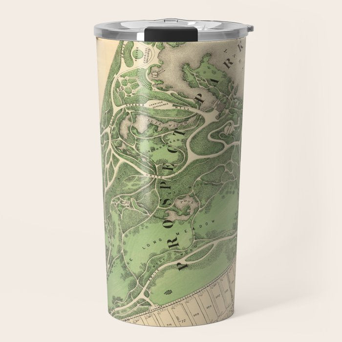 Old Prospect Park Map (1874) Vintage Brooklyn Public Square Atlas Travel Mug Gallery Image 1
