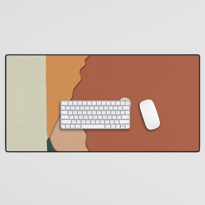 minimal mountain lake side  Desk Mat Gallery Image 1
