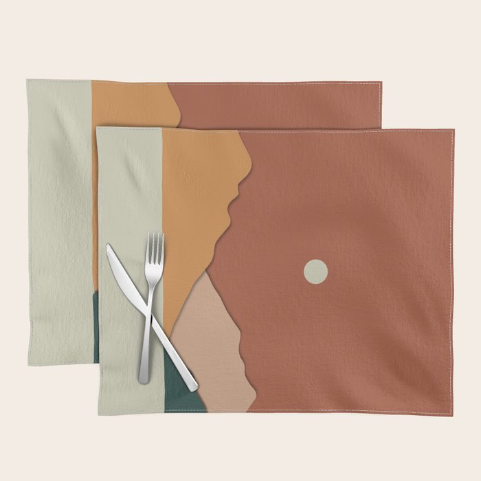 minimal mountain lake side  Placemat Gallery Image 1