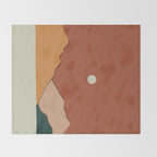 minimal mountain lake side  Throw Blanket Gallery Image 2