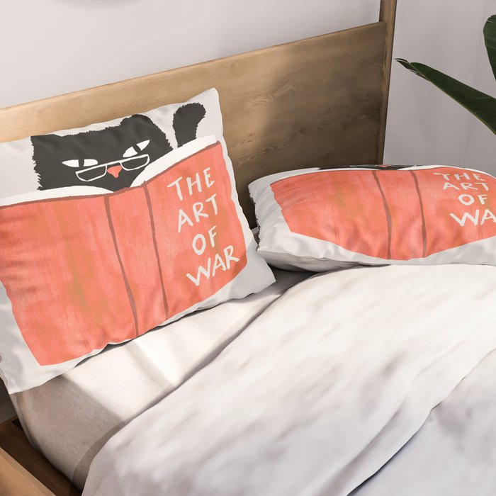 Cat reading book Pillow Sham Gallery Image 2