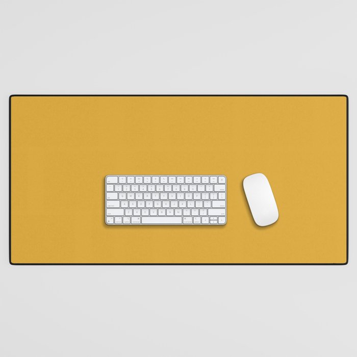 Solid Yellow (Mustard Yellow) Desk Mat Gallery Image 1