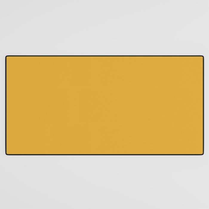 Solid Yellow (Mustard Yellow) Desk Mat Gallery Image 3