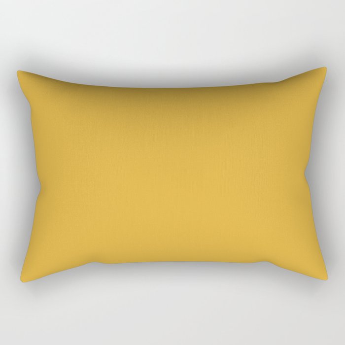 Solid Yellow (Mustard Yellow) Rectangular Pillow Gallery Image 2