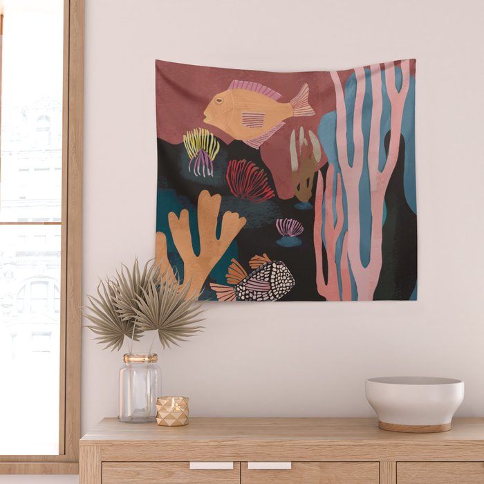 Underwater Landscape Wall Tapestry Gallery Image 2