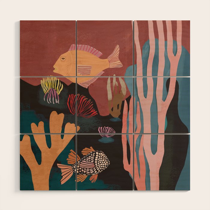 Underwater Landscape Wood Wall Art Gallery Image 1