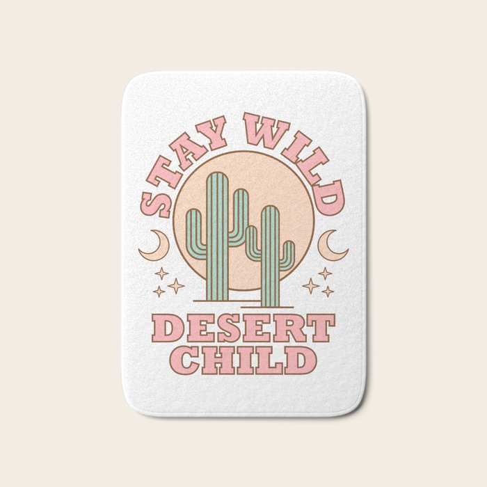 Stay Wild Desert Child Bath Mat Gallery Image 1