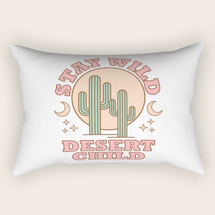 Stay Wild Desert Child Rectangular Pillow Gallery Image 2