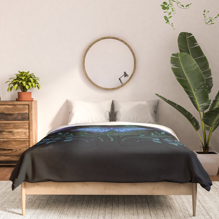 Blue Morpho Butterfly Comforter Gallery Image 3