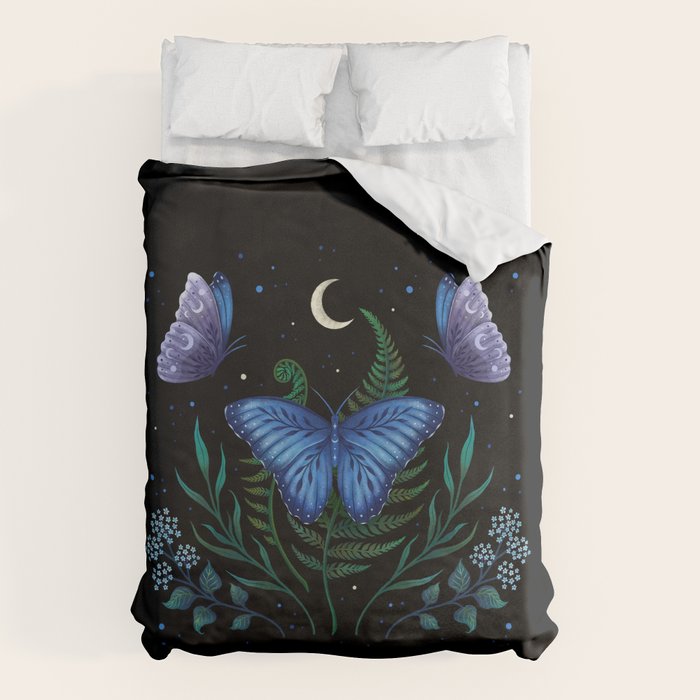 Blue Morpho Butterfly Duvet Cover Gallery Image 6