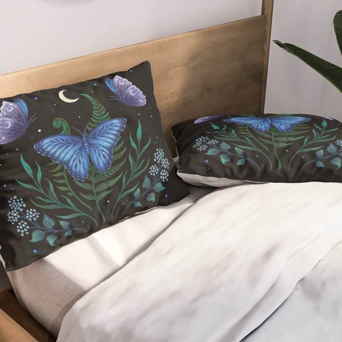Blue Morpho Butterfly Pillow Sham Gallery Image 2