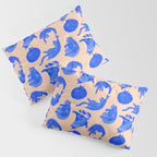 Sleepy Cozy Kitty Cats in Blue & Pink Pillow Sham Gallery Image 3