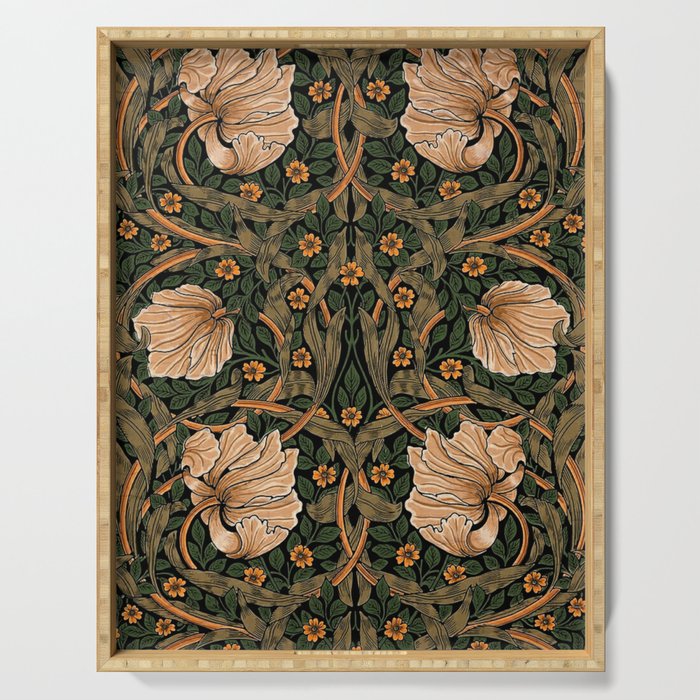 William Morris Pimpernel,No.2, William Morris floral design  Serving Tray Gallery Image 1