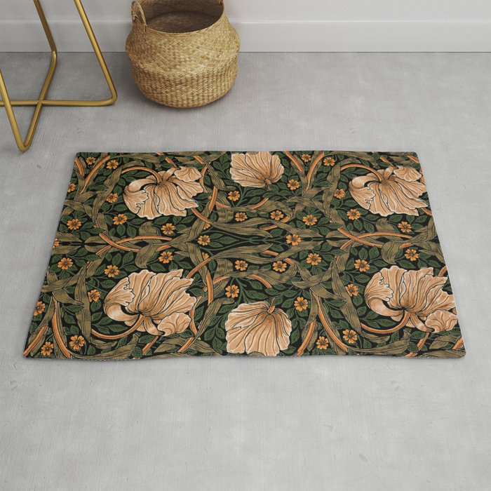 William Morris Pimpernel,No.2, William Morris floral design  Rug Gallery Image 1