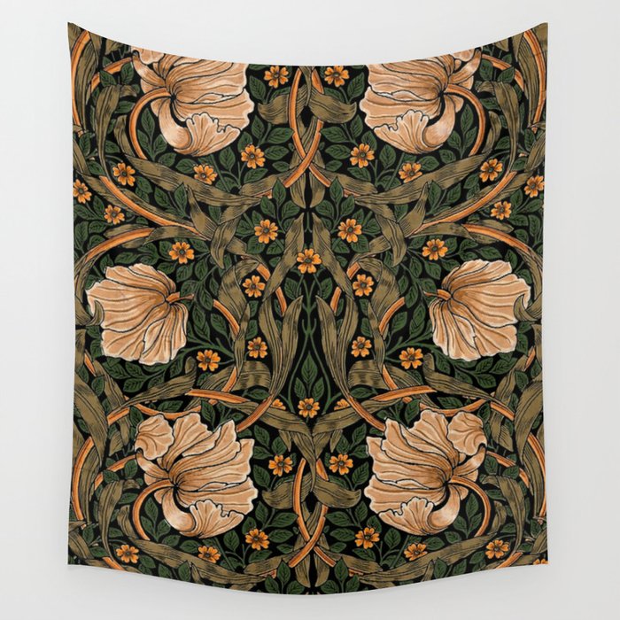 William Morris Pimpernel,No.2, William Morris floral design  Wall Tapestry Gallery Image 4