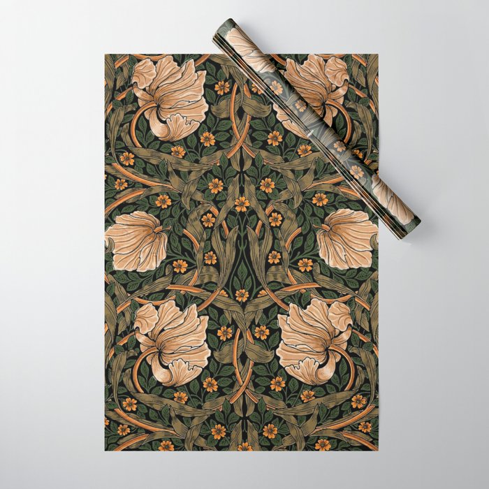 William Morris Pimpernel,No.2, William Morris floral design  Wrapping Paper Gallery Image 1