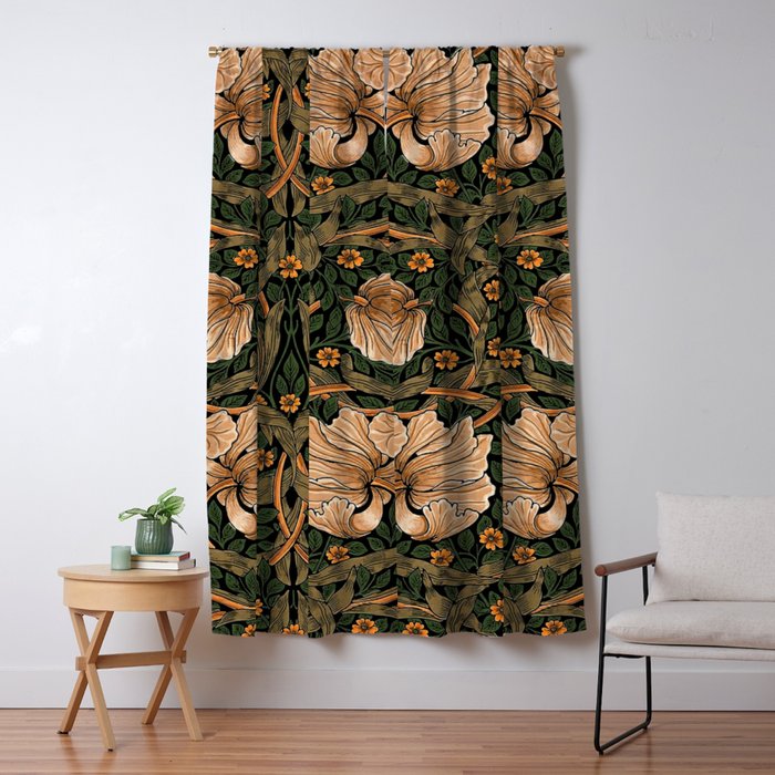 William Morris Pimpernel,No.2, William Morris floral design  Window Curtain Gallery Image 5
