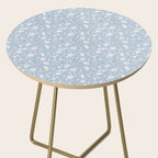Vintage Small Block Print Floral - Sky Side Table Gallery Image 2