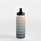 Gradient Arch XXVIII Earthy Blue Mid Century Modern Rainbow Water Bottle Gallery Image 2