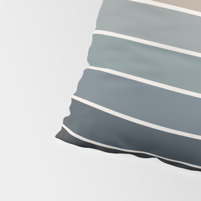 Gradient Arch XXVIII Earthy Blue Mid Century Modern Rainbow Pillow Sham Gallery Image 4