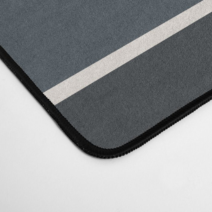 Gradient Arch XXVIII Earthy Blue Mid Century Modern Rainbow Desk Mat Gallery Image 4