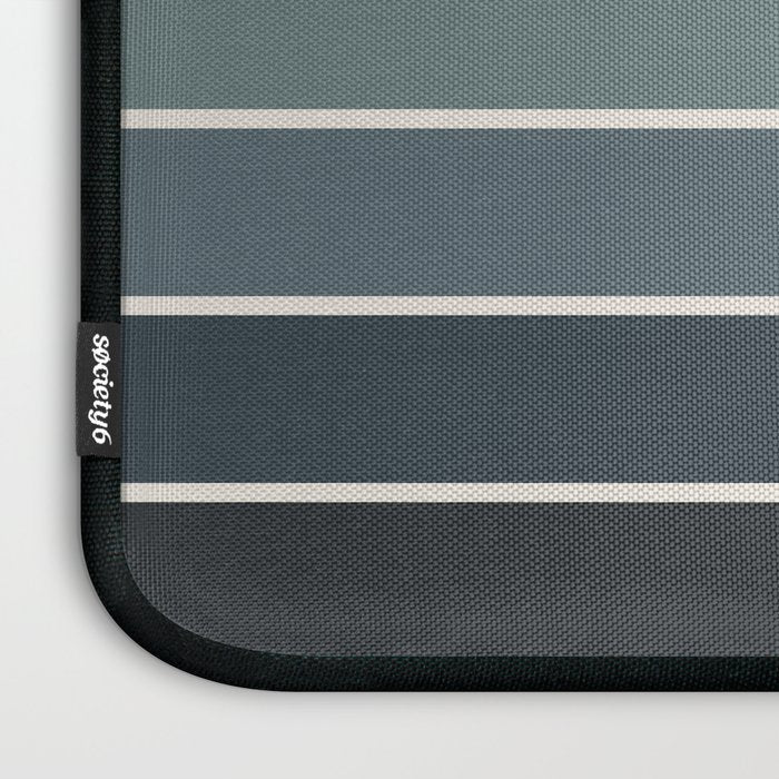 Gradient Arch XXVIII Earthy Blue Mid Century Modern Rainbow Laptop Sleeve Gallery Image 3