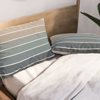 Gradient Arch XXVIII Earthy Blue Mid Century Modern Rainbow Pillow Sham Gallery Image 2