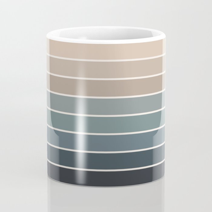 Gradient Arch XXVIII Earthy Blue Mid Century Modern Rainbow Coffee Mug Gallery Image 4