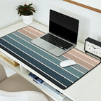 Gradient Arch XXVIII Earthy Blue Mid Century Modern Rainbow Desk Mat Gallery Image 2