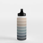 Gradient Arch XXVIII Earthy Blue Mid Century Modern Rainbow Water Bottle Gallery Image 3