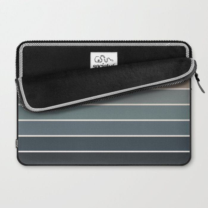 Gradient Arch XXVIII Earthy Blue Mid Century Modern Rainbow Laptop Sleeve Gallery Image 2