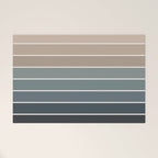 Gradient Arch XXVIII Earthy Blue Mid Century Modern Rainbow Welcome Mat Gallery Image 1
