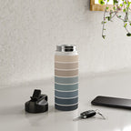 Gradient Arch XXVIII Earthy Blue Mid Century Modern Rainbow Water Bottle Gallery Image 4
