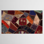 Vintage Bohemian Patchwork Tablecloth Gallery Image 2