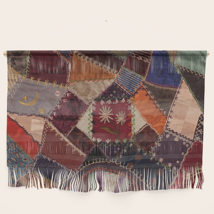 Vintage Bohemian Patchwork Wall Hanging Gallery Image 1