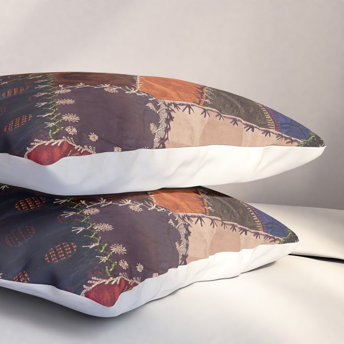 Vintage Bohemian Patchwork Pillow Sham Gallery Image 3