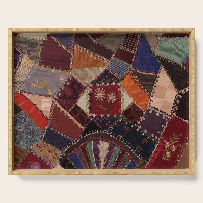 Vintage Bohemian Patchwork Serving Tray Gallery Image 1