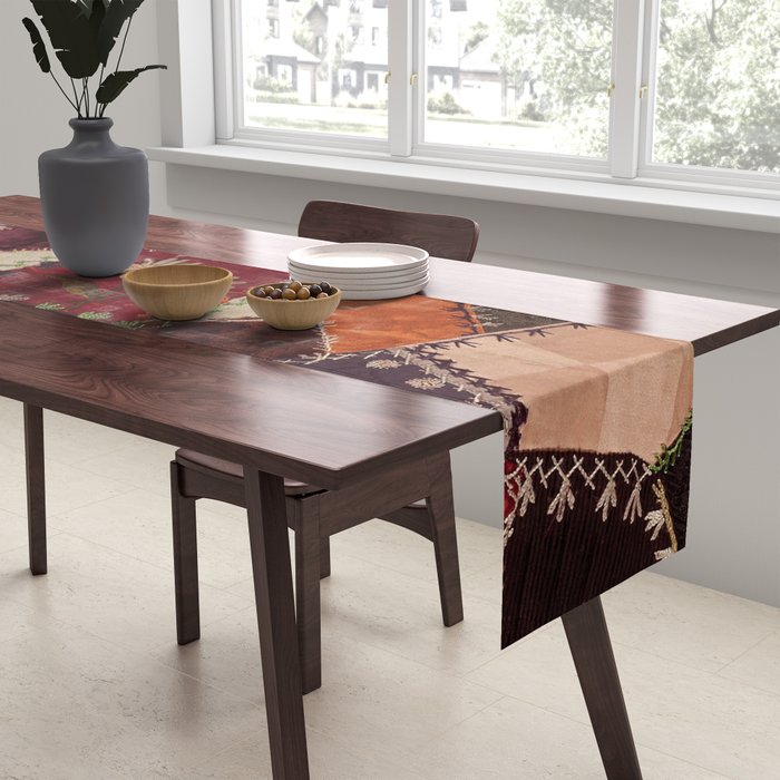 Vintage Bohemian Patchwork Table Runner Gallery Image 2