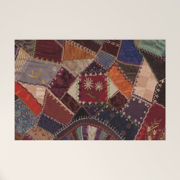 Vintage Bohemian Patchwork Welcome Mat Gallery Image 1