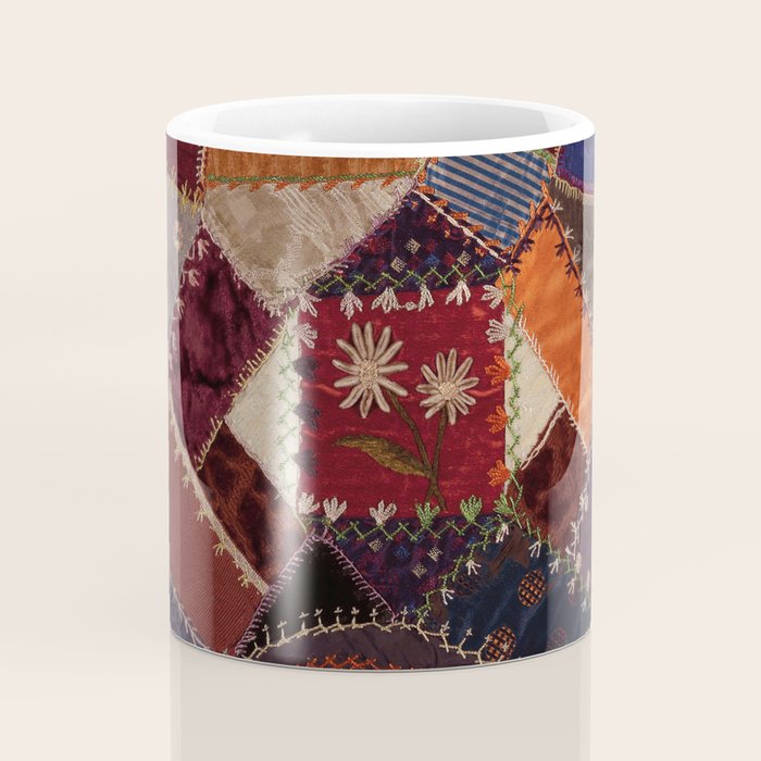 Vintage Bohemian Patchwork Coffee Mug Gallery Image 4