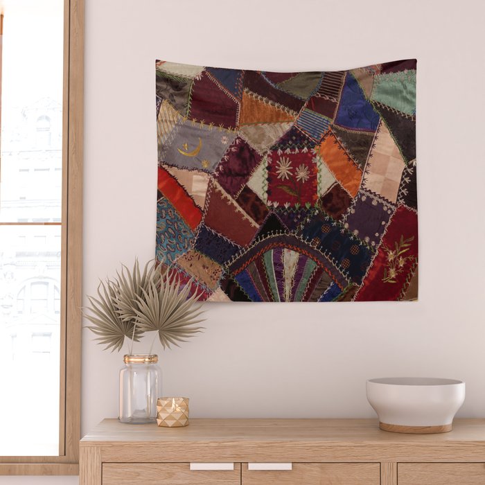 Vintage Bohemian Patchwork Wall Tapestry Gallery Image 2
