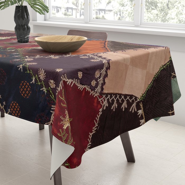 Vintage Bohemian Patchwork Tablecloth Gallery Image 3