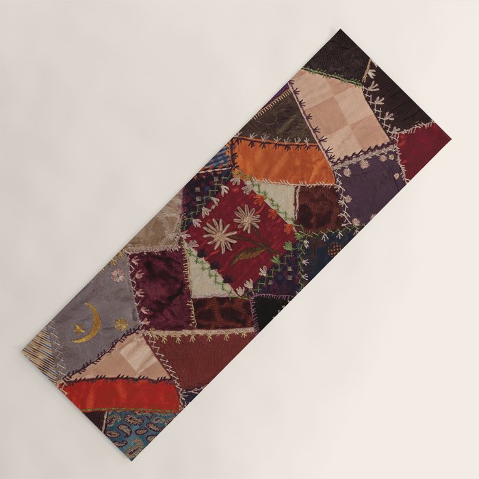 Vintage Bohemian Patchwork Yoga Mat Gallery Image 1