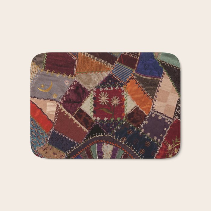 Vintage Bohemian Patchwork Bath Mat Gallery Image 1