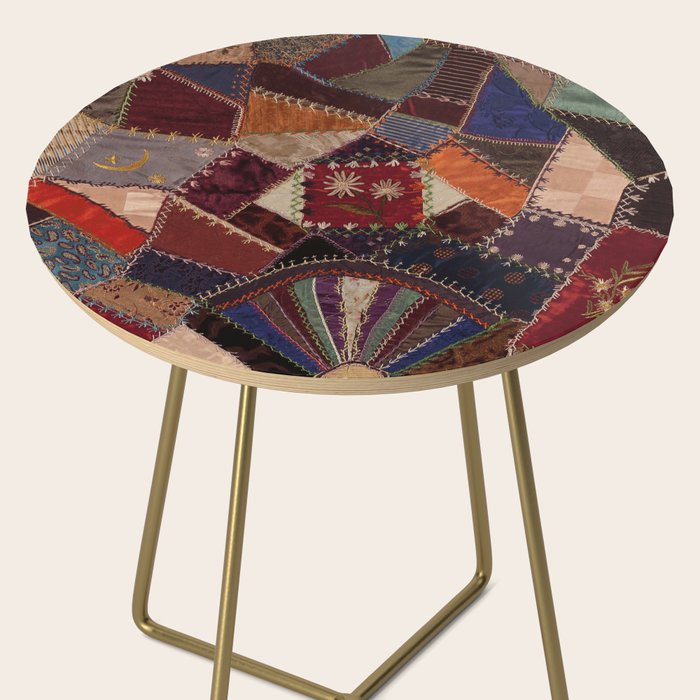 Vintage Bohemian Patchwork Side Table Gallery Image 2