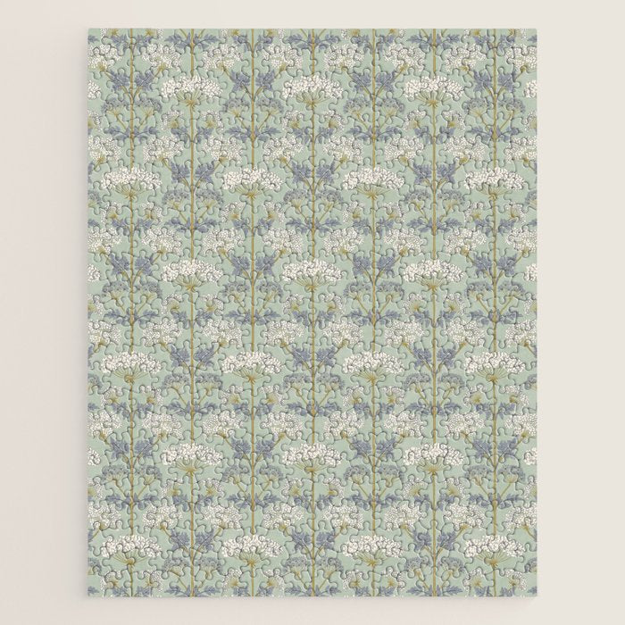 Vintage Sage Floral Jigsaw Puzzle Gallery Image 1