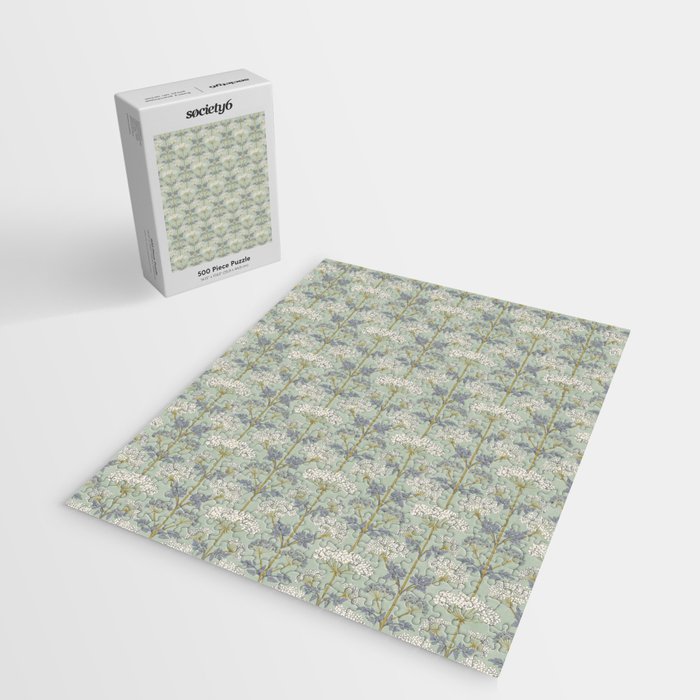 Vintage Sage Floral Jigsaw Puzzle Gallery Image 2