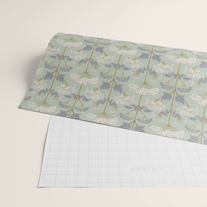 Vintage Sage Floral Wrapping Paper Gallery Image 2